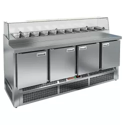 Стол для пиццы HICOLD PZE2-1111/GN стекло