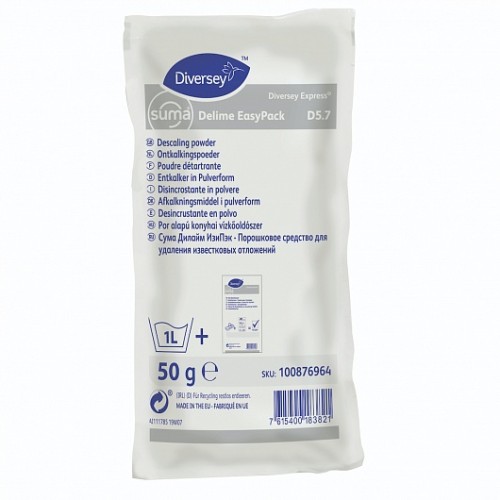 Порошковое средство Diversey Professional Suma Delime EasyPack D5.7 для удаления известковых отложений 25 шт. х 50 г