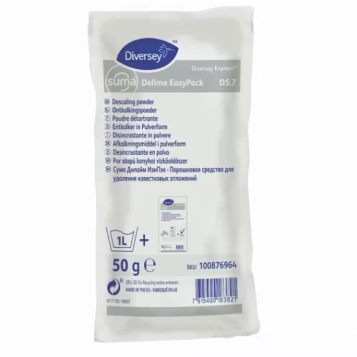 Порошковое средство Diversey Professional Suma Delime EasyPack D5.7 для удаления известковых отложений 25 шт. х 50 г