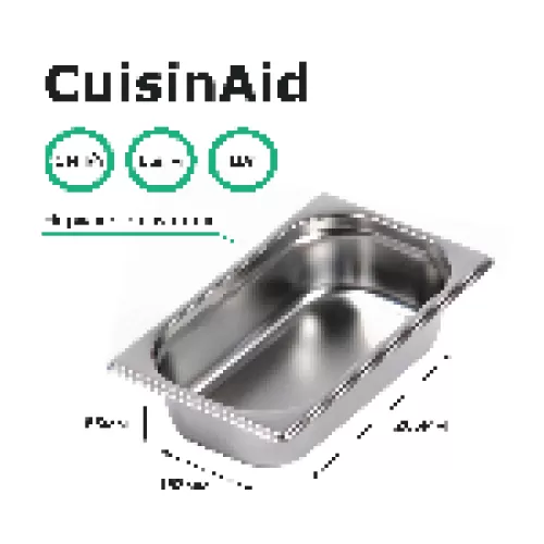 Гастроемкость 1/4 h=65 нерж. 265х162х65 CuisinAid CD-814-2