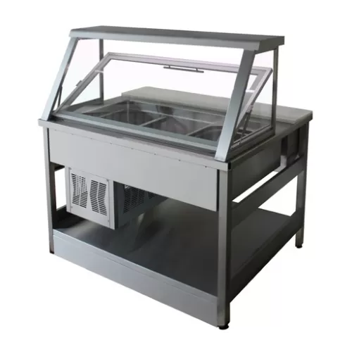 САЛАТ-БАР 1230Х950Х1480 3 GN1/1 C ПНЕВМОКРЫШКОЙ