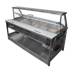 САЛАТ-БАР 2200Х950Х1480 6 GN1/1 C ПНЕВМОКРЫШКОЙ