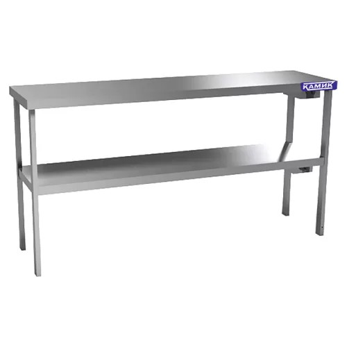 ПОЛКА ТЕПЛОВАЯ НАСТОЛЬНАЯ 2-ЯРУСА (из н.с. AISI 430) 1100*300*800