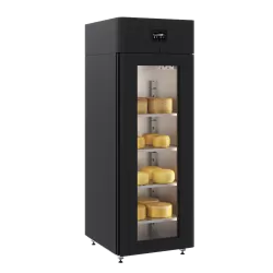 Шкаф холодильный POLAIR для вызревания сыра CS107 Cheese (black) со стеклом