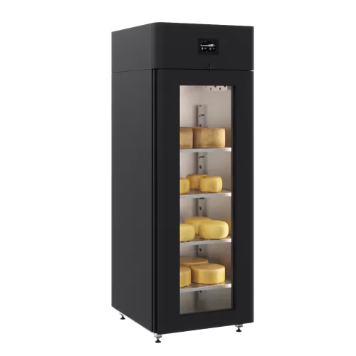 Шкаф холодильный POLAIR для вызревания сыра CS107 Cheese (black) со стеклом
