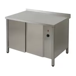 СТОЛ ТЕПЛОВОЙ 1200Х600Х850 С БОРТОМ С ДВЕРЬМИ-КУПЕ S