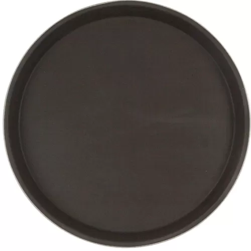 Поднос прорезиненный CuisinAid 350х25 мм круглый коричневый CD-RT14BR 