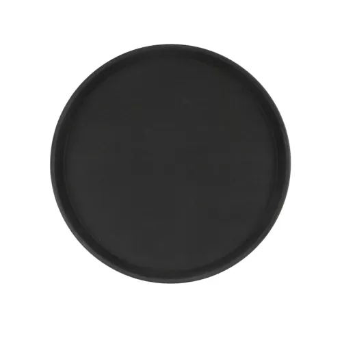  Поднос прорезиненный CuisinAid 400х25 мм круглый чёрный CD-RT16B