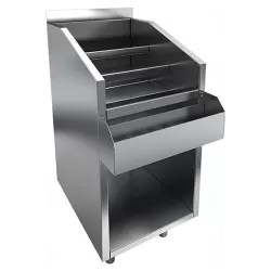 Модуль барный Restoinox 1000х600х850 для хранения бутылок (лестница) с карманом