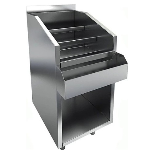 Модуль барный Restoinox 1000х600х850 для хранения бутылок (лестница) с карманом
