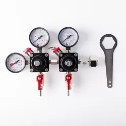 Редуктор CO2 двухкамерный (7 бар), с вентилем отсечки, BOEL PREMIUM