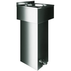 Рукомойник напольный закрытый Restoinox 400х400х850 подключение к холодной воде