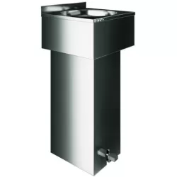 Рукомойник напольный закрытый Restoinox 400х400х850 подключение к холодной воде