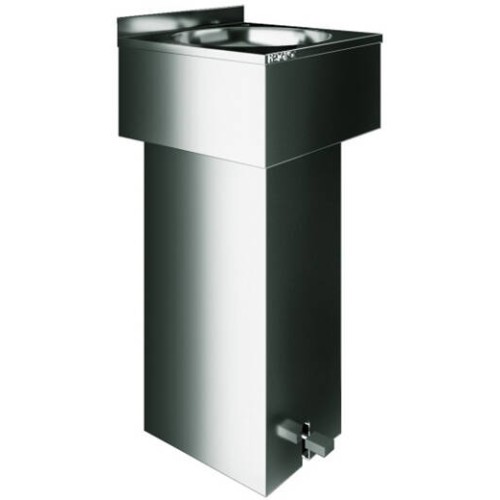 Рукомойник напольный закрытый Restoinox 400х400х850 подключение к холодной и горячей воде