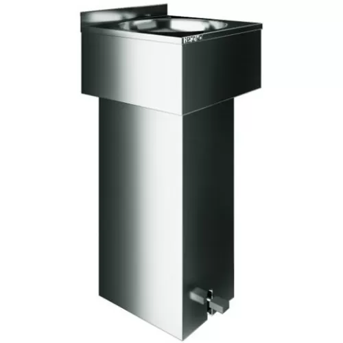 Рукомойник напольный закрытый Restoinox 400х400х850 подключение к холодной воде