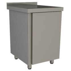 Рукомойник напольный закрытый Restoinox 500х600х850 с бортом и распашной дверью