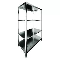 Стеллаж производственный перфорированный Restoinox 1000х300х1800 каркас - нерж. профиль 40х40