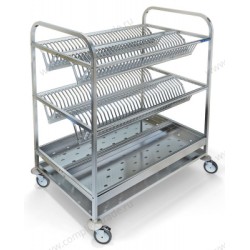 Тележка для сушки посуды Restoinox 950х600х1070 на 210 тарелок