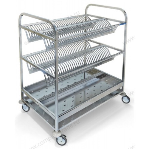Тележка для сушки посуды Restoinox 950х600х1070 на 140 тарелок/100 стаканов