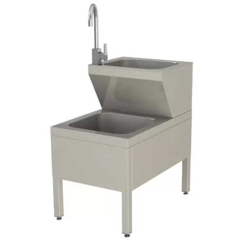 Ванна моечная моповая Restoinox 500х770х850 с рукомойником