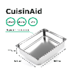 Гастроемкость 2/1 h=200 нерж. 650х530х200 CuisinAid CD-821-8