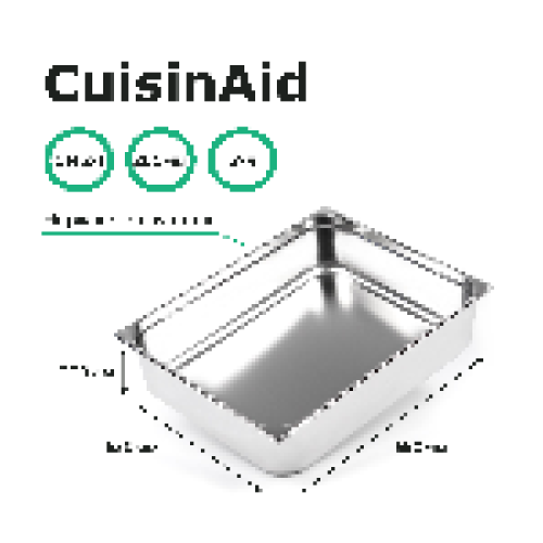 Гастроемкость 2/1 h=200 нерж. 650х530х200 CuisinAid CD-821-8