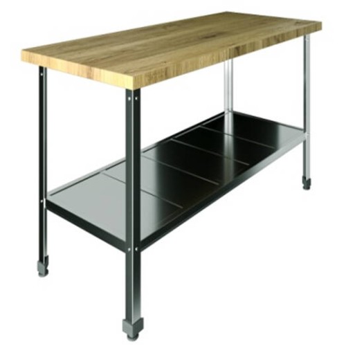 Стол кондитерский Restoinox 1200х600х900 уголок нерж. сталь AISI 430, полка сплошная