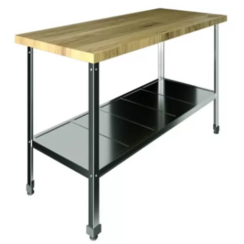Стол кондитерский Restoinox 1500х600х900 уголок нерж. сталь AISI 430, полка сплошная
