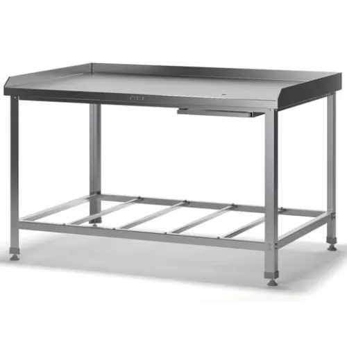 Стол для обработки мяса Restoinox СПМ 1200х800х850 каркас - профиль 40х40 нерж. сталь, полка -  нерж. сталь