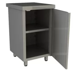Стол производственный закрытый Restoinox 400х600х850 нерж. cталь AISI 430, двери распашные (одна дверь)