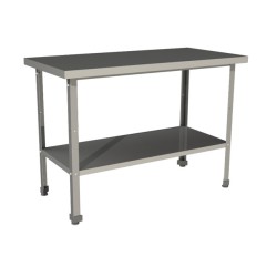 Стол производственный Restoinox 1000х600х850 уголок нерж. cталь AISI 430, полка сплошная
