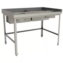 Стол для обработки корнеплодов и овощей Restoinox СДК 1200х800х850 каркас - профиль нержавеющий 40х40