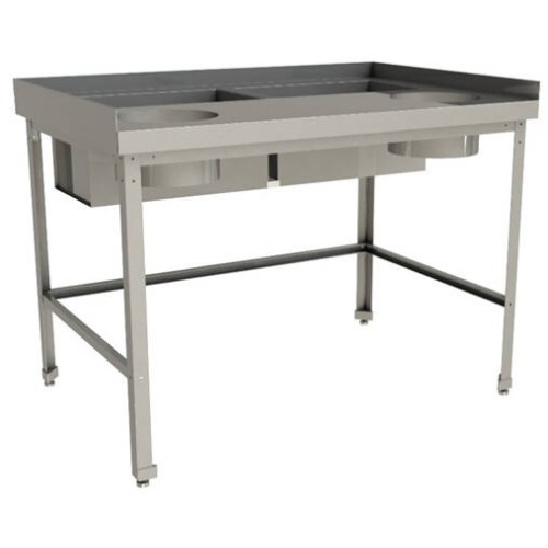 Стол для обработки корнеплодов и овощей Restoinox СДК 1500х800х850 каркас - профиль нержавеющий 40х40