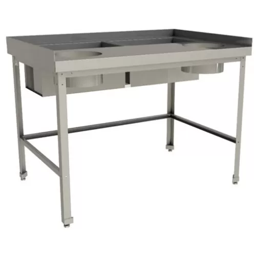 Стол для обработки корнеплодов и овощей Restoinox СДК 1200х800х850 каркас - уголок нержавеющая сталь