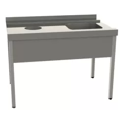 Стол входной для посудомоечной машины Restoinox 1200х740х850 ванна слева