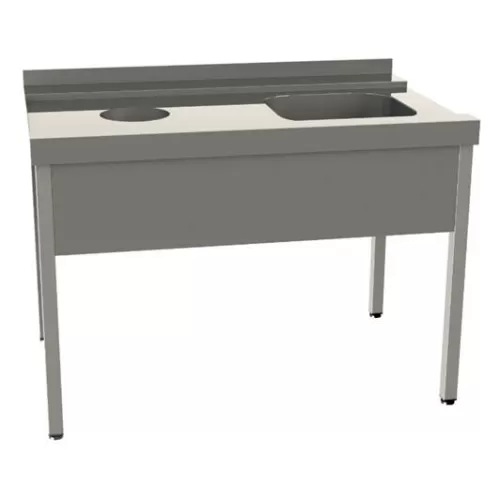 Стол входной для посудомоечной машины Restoinox 1200х740х850 ванна слева
